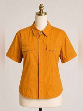 Vintage Versace Mustard Casual Button Down Shirt